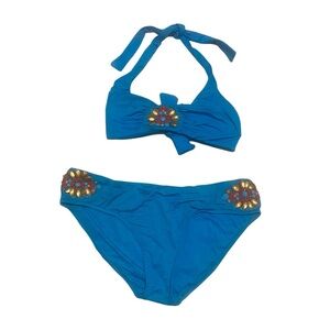 Badgley Mischka Blue swimwear set